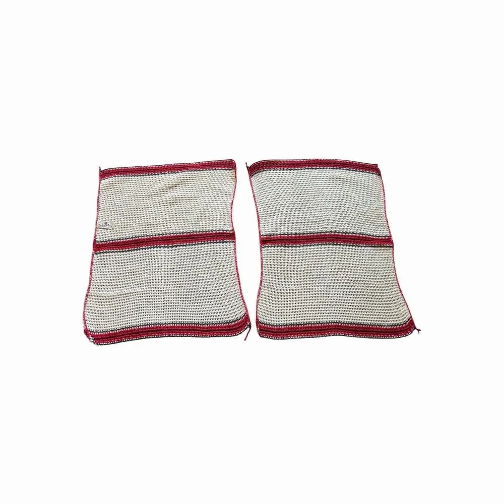 Vintage Cannon Bibb Kitchen Towel Lot Red Plaid Waffle Weave Retro Textiles